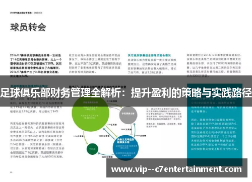 足球俱乐部财务管理全解析：提升盈利的策略与实践路径